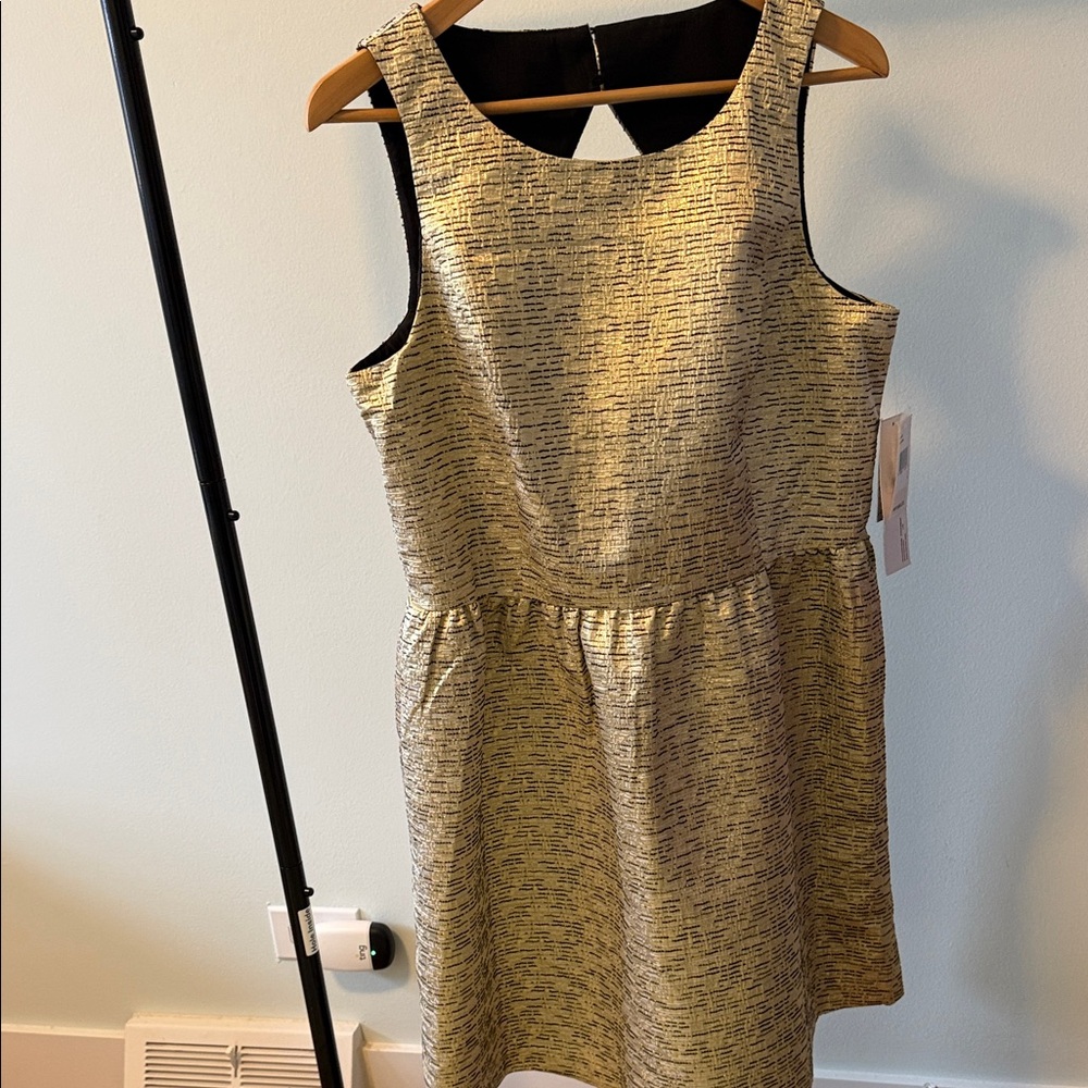 Kenzie Elegant Gold Sleeveless Party Dress